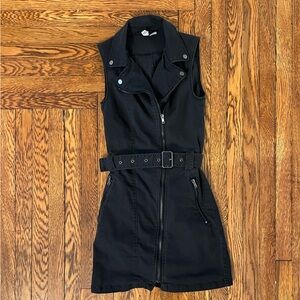 Divided Black Denim Punk Goth Dress